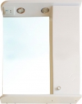 "Диона"  SMARTsant зеркало со шкафчиком и полкой, с подсветкой, правая версия, 55см 