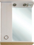 "Тефия"  SMARTsant зеркало со шкафчиком и полкой, с подсветкой, левая версия, 65см  