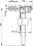 Клапан для унитаза ALKAPLAST A15 1/2" боковая подводка